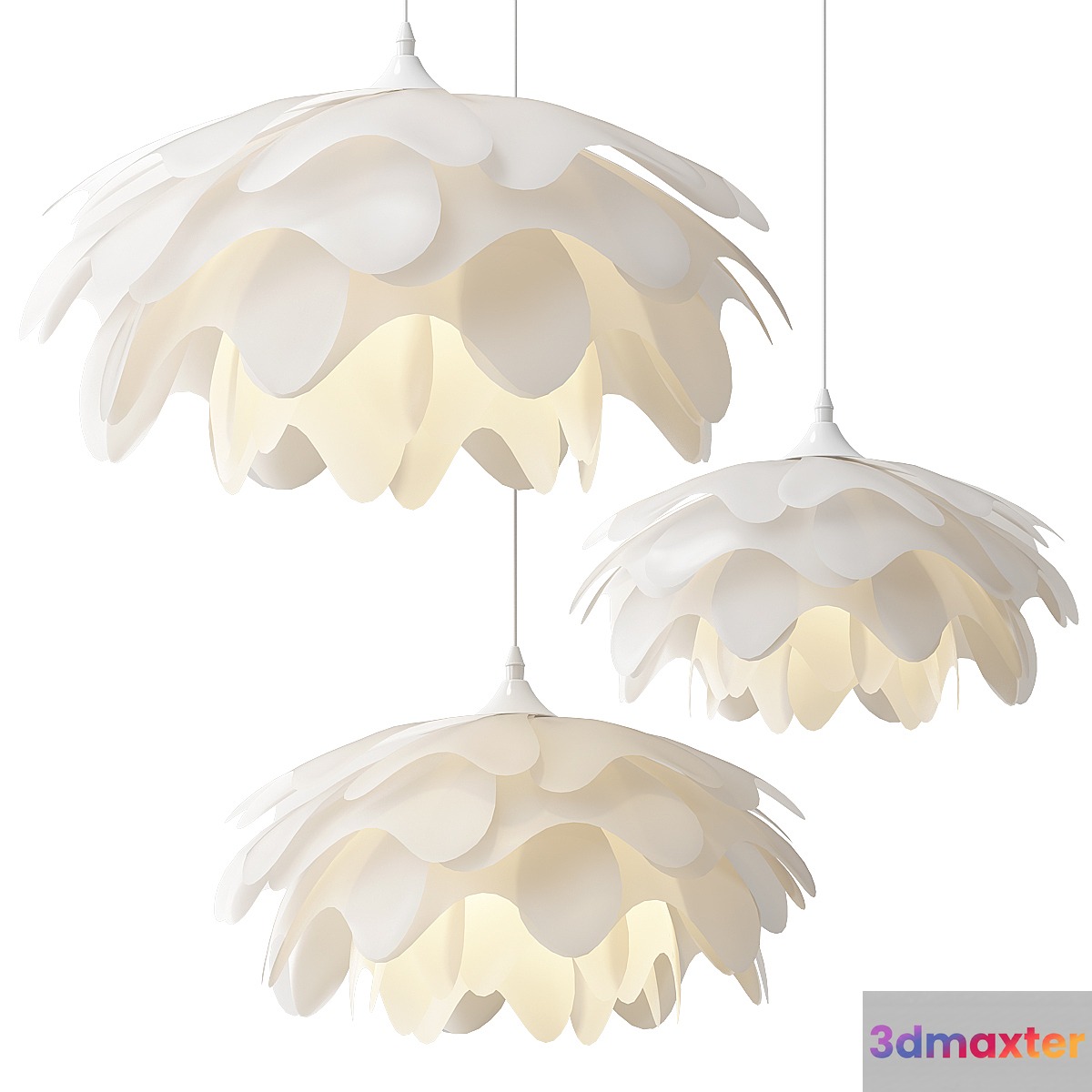 Flower Shaped Pendant Lamp 3D Max