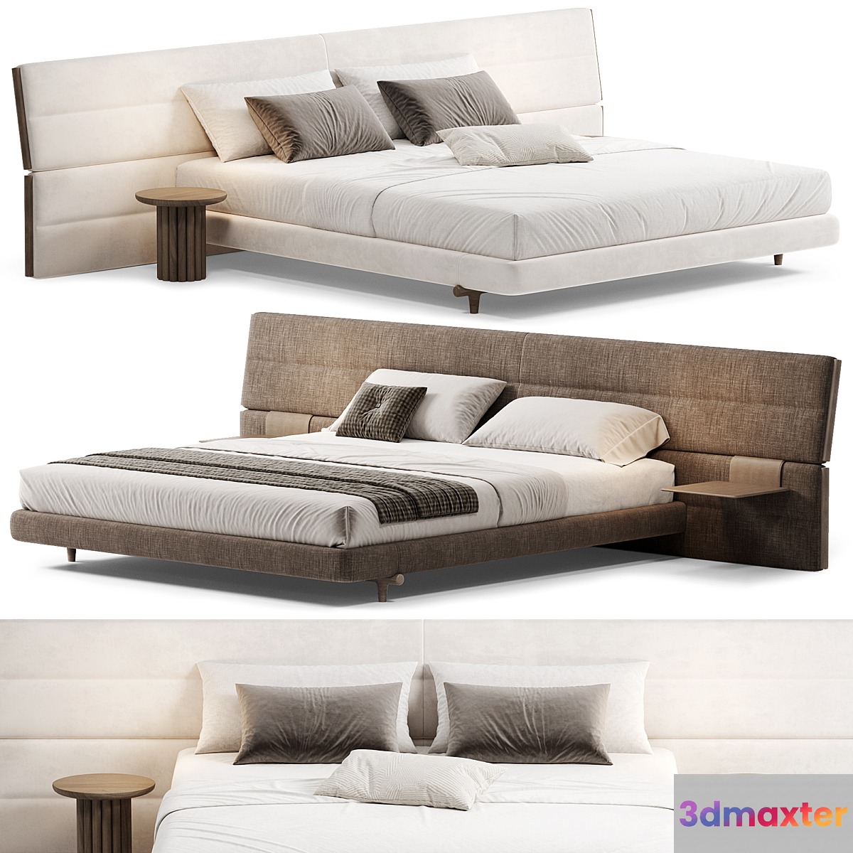 Universal 01 Bed By lumlum 3D Max