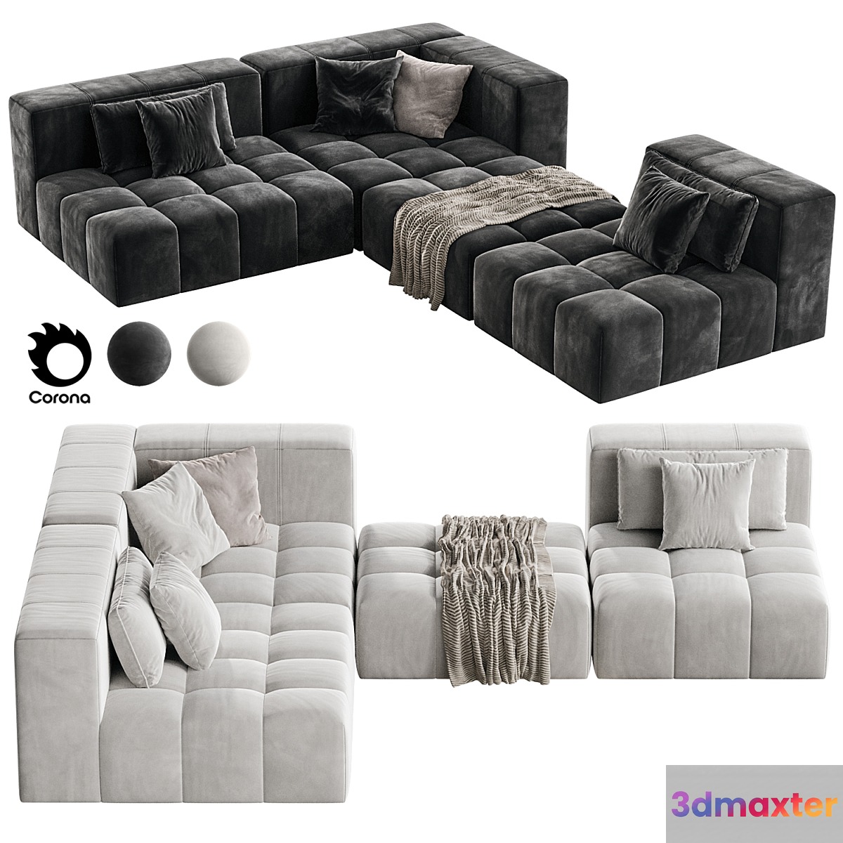 Bubble modular sofa 3D Max