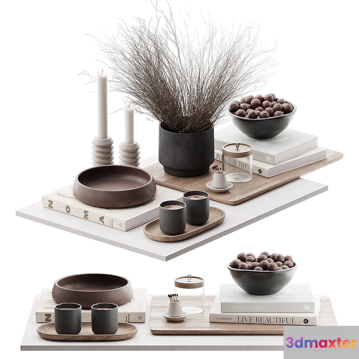 Decorative set 12 3D Max