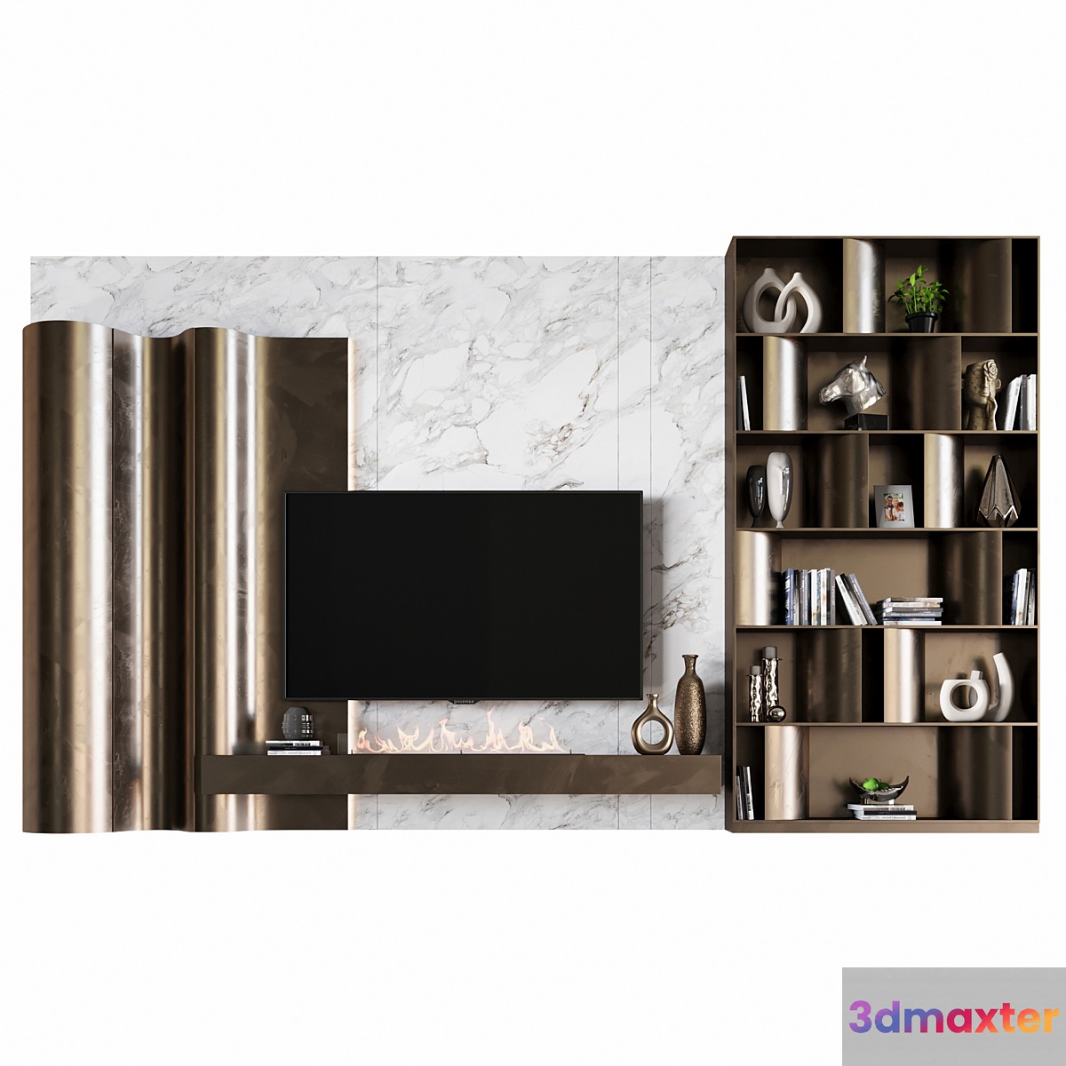 TV Wall 17 3D Max