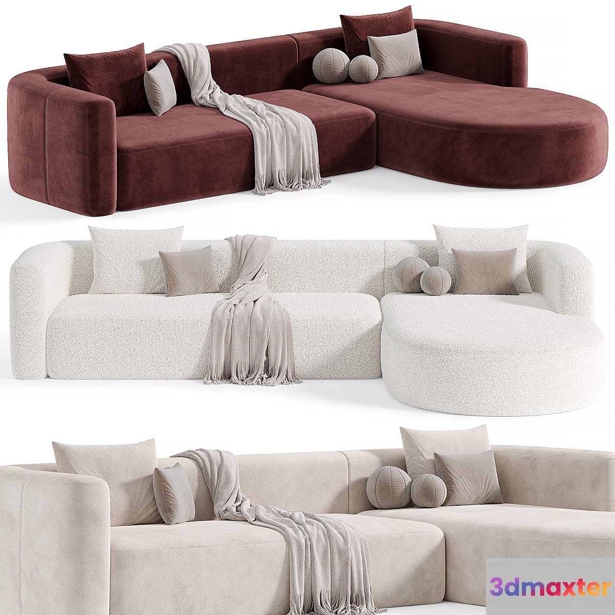 Soft Velvet Sofa By Acanva 3D Max
