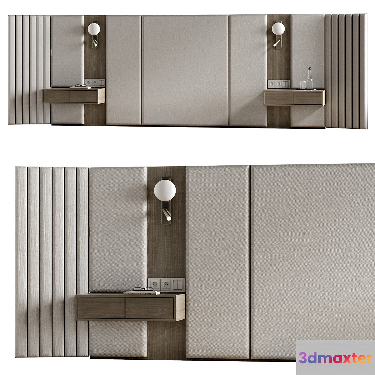 Bedroom headboard kit 04 - No.2 3D Max