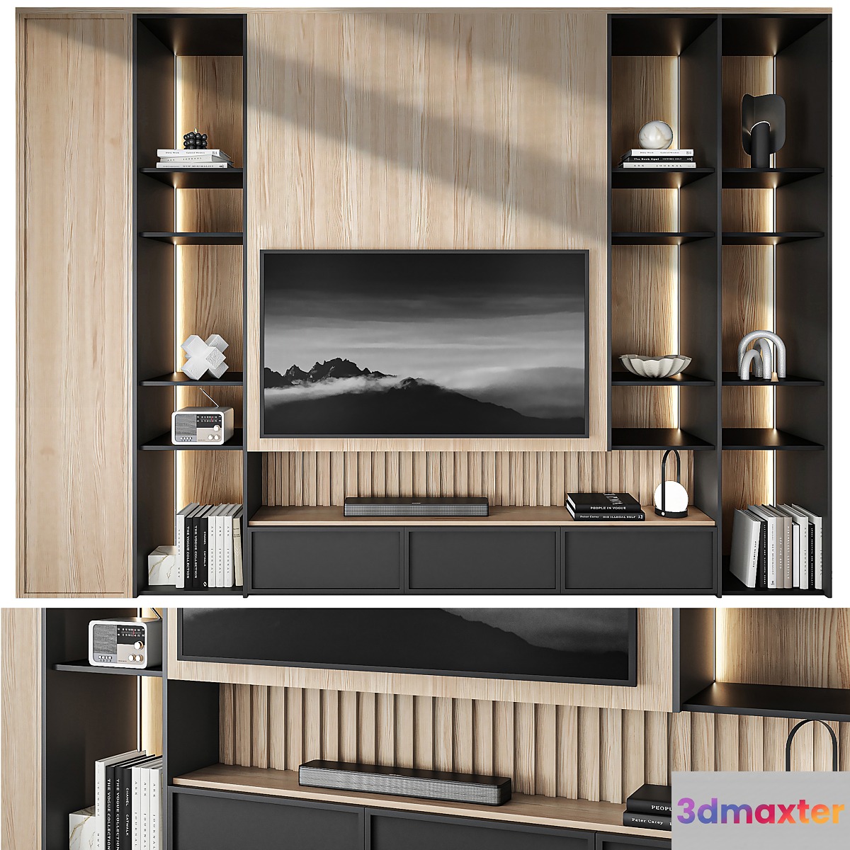tv wall set 10 - No.2 3D Max