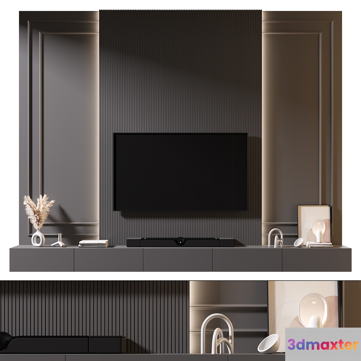 TV Wall | set 912 - No.2 3D Max