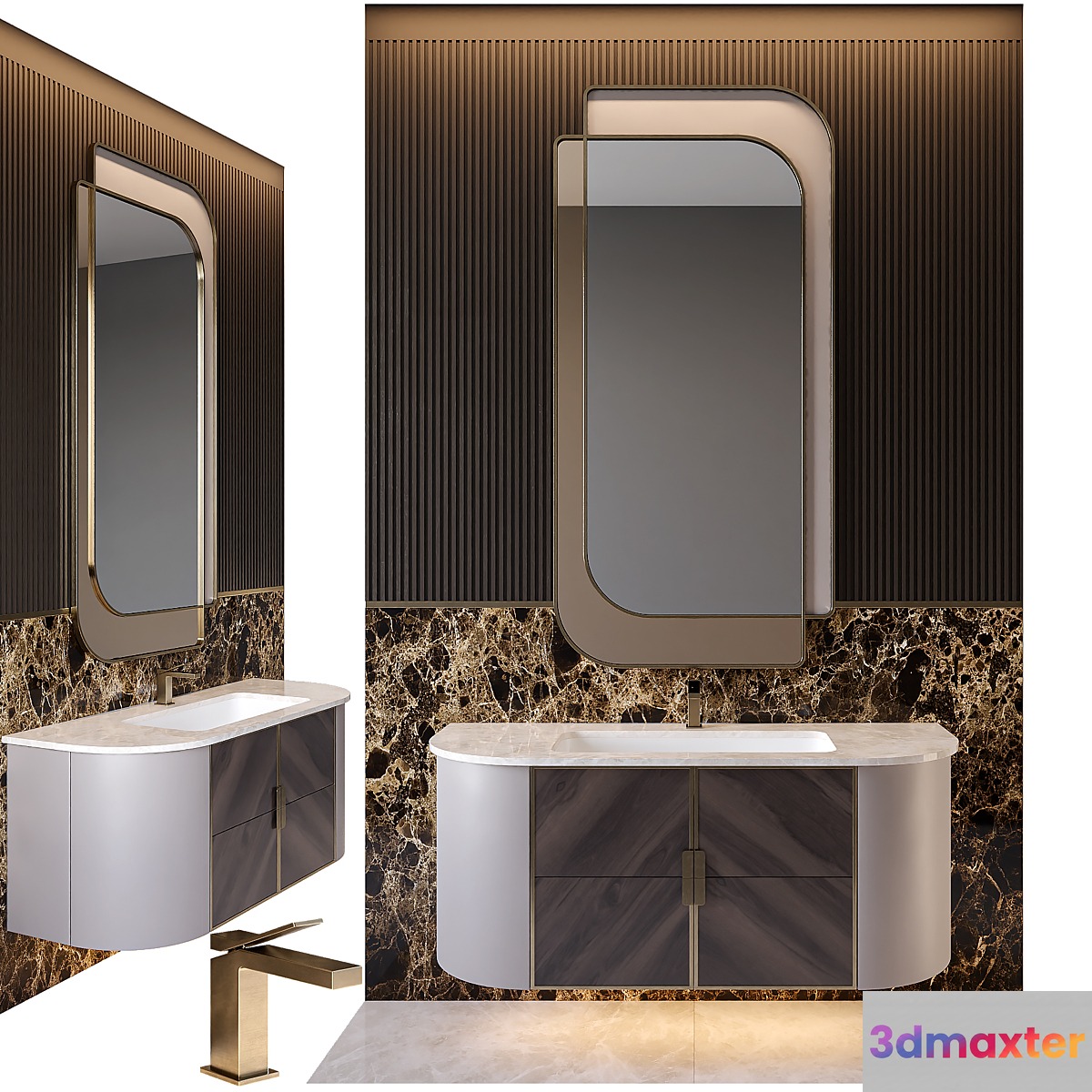 Bathroom furniture composition 109 - No.2 3D Max