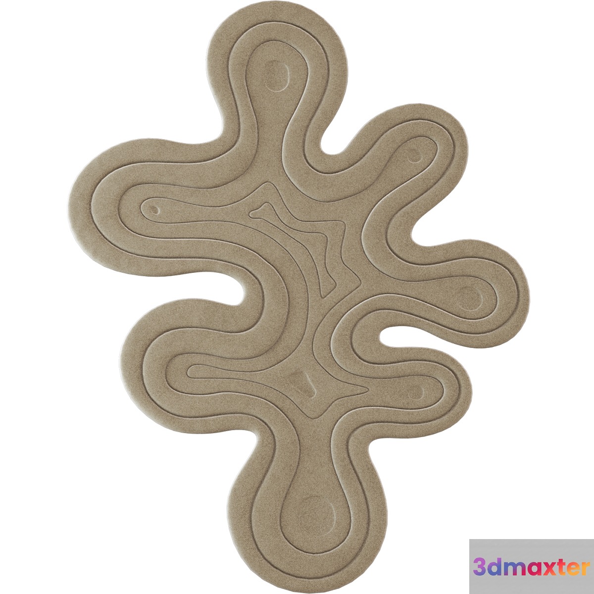 Off-White Dune Rug 3D Max