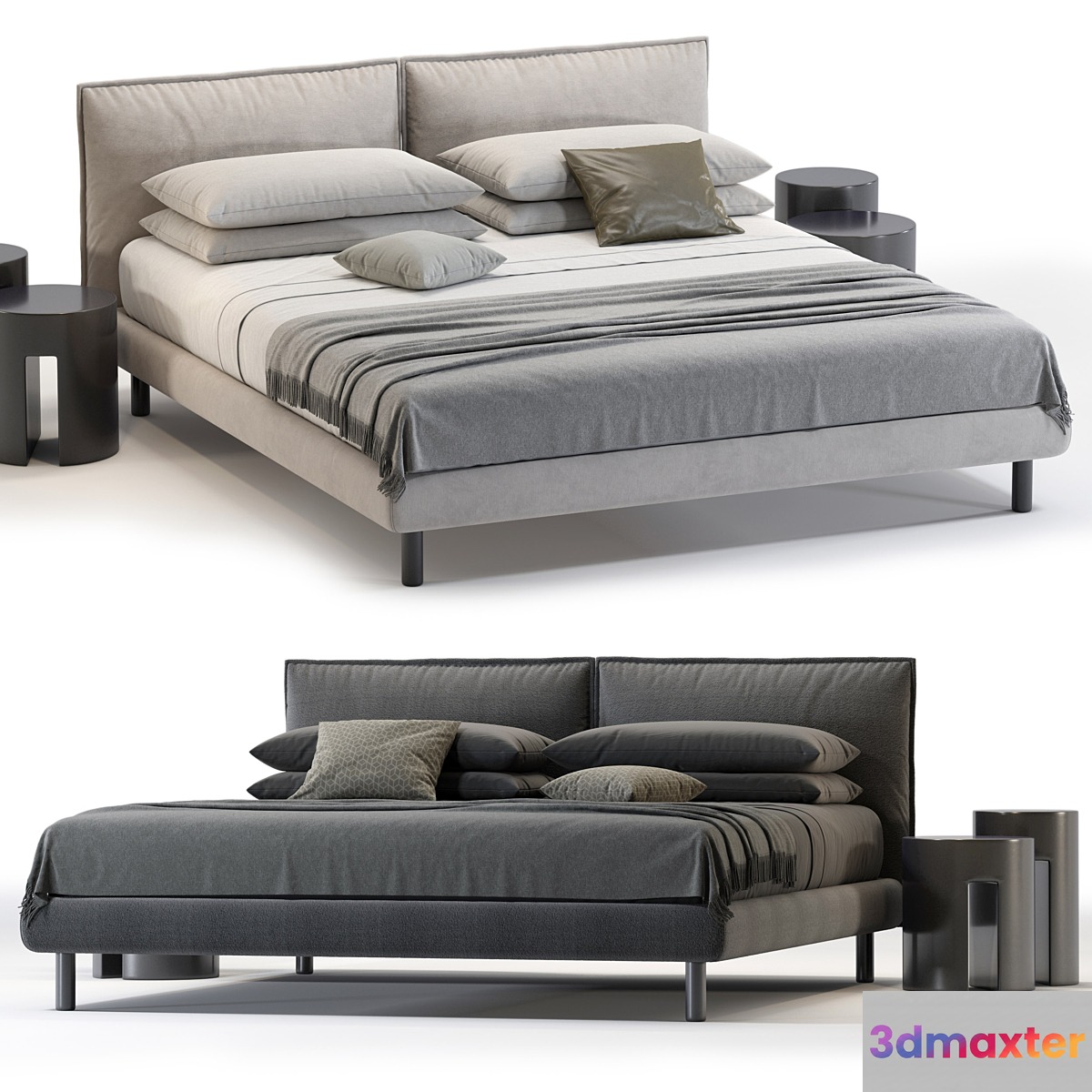 Meridiani Oliver Bed 3D Max