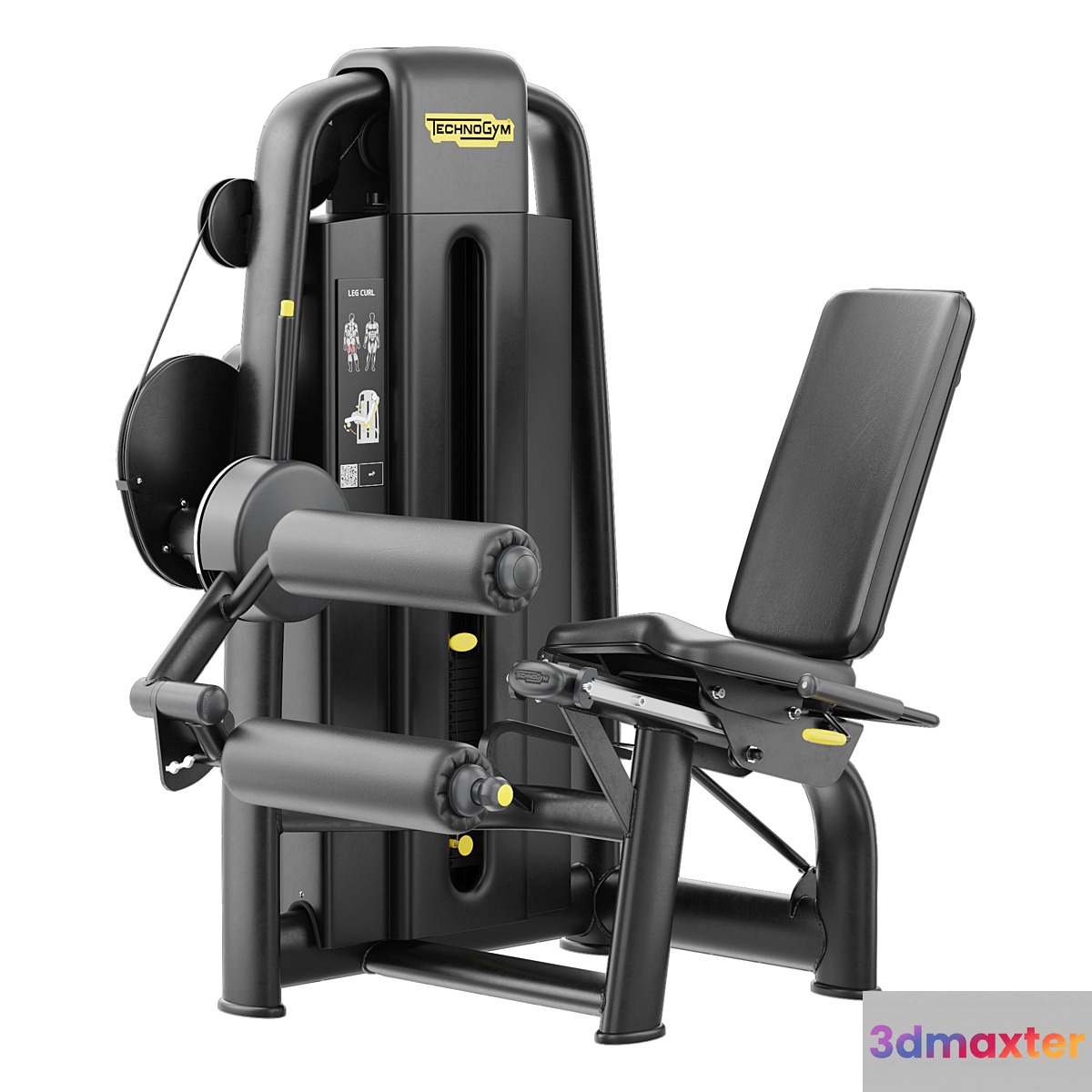 Technogym Selection 700 - Leg Curl 3D Max