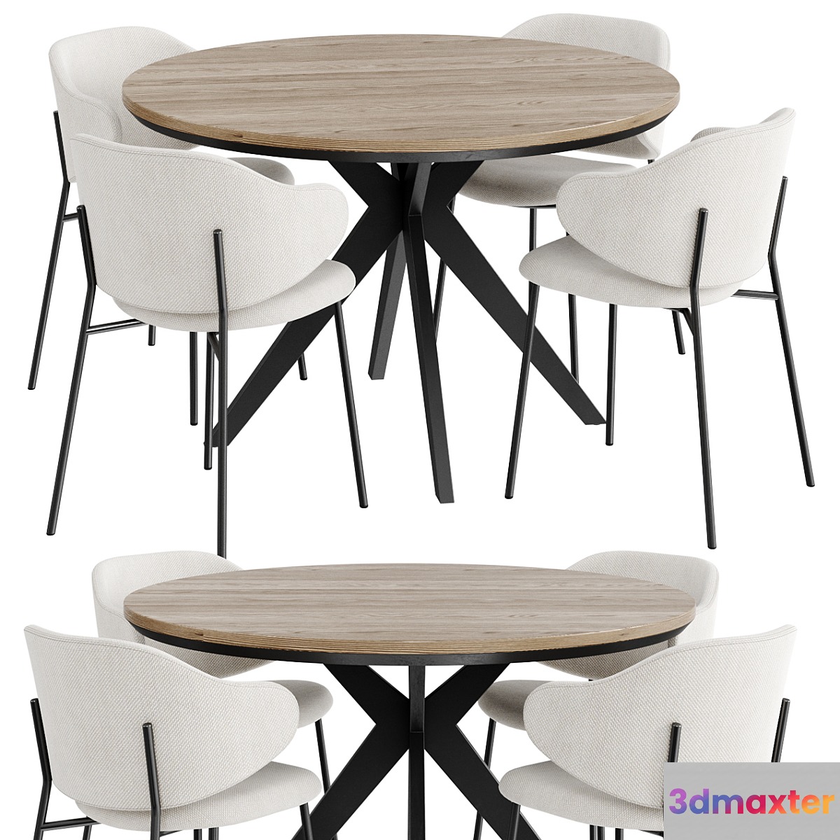 Dinning Set 109 - No.2 3D Max