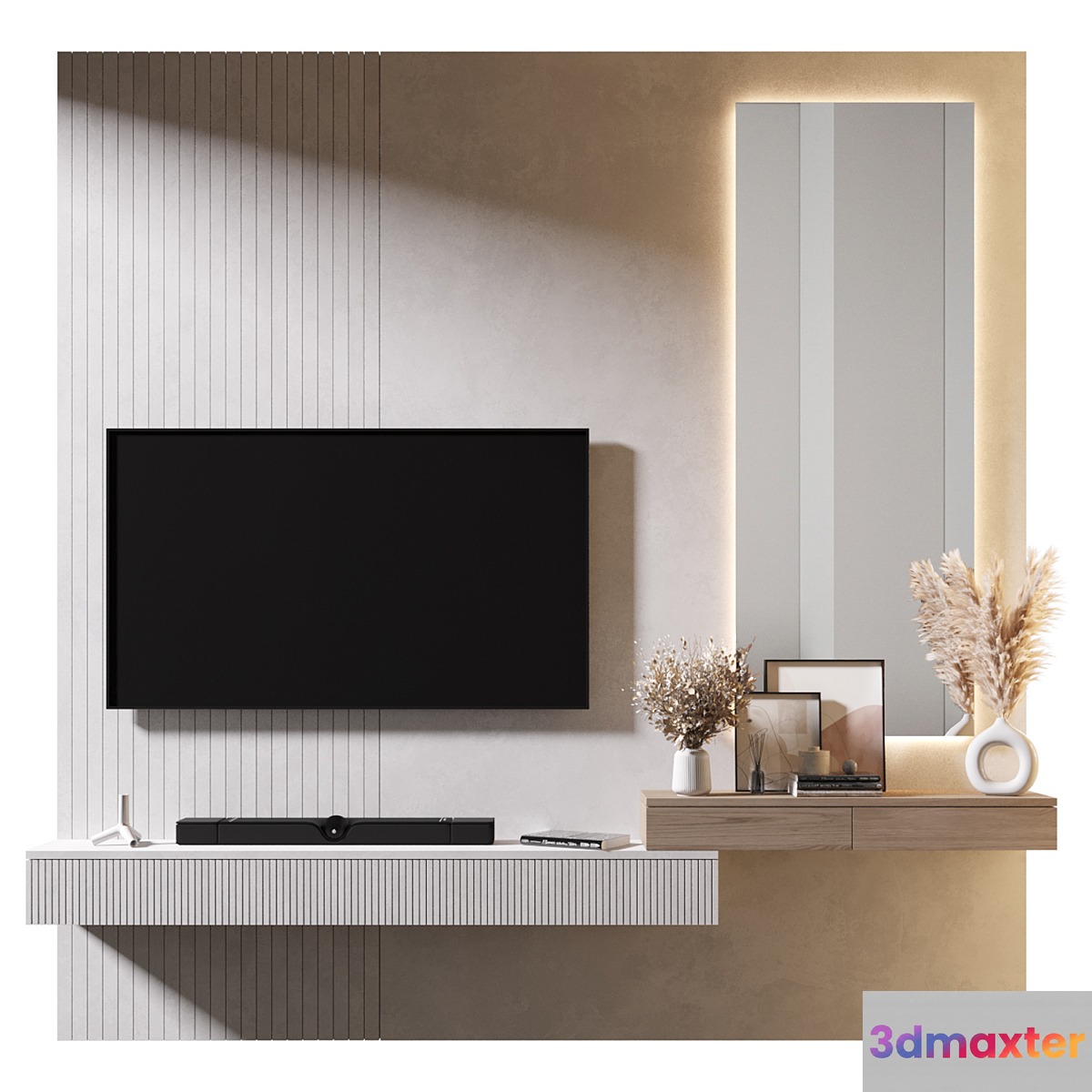 TV Wall | set 913 - No.2 3D Max
