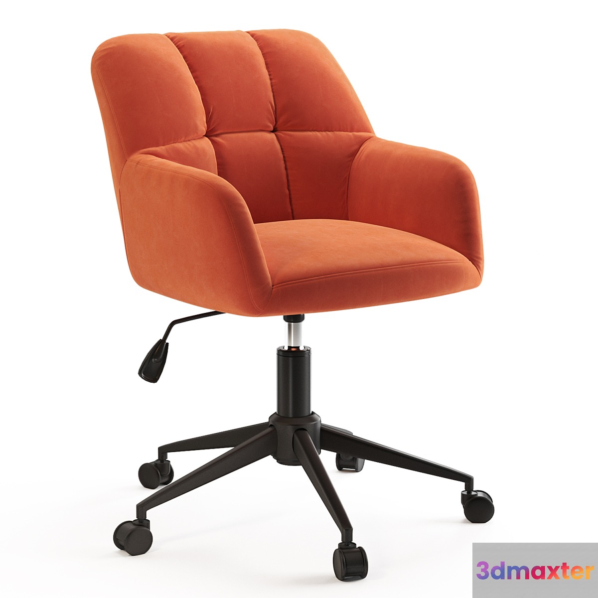 Office chair Elnor Velvet Orange 3D Max