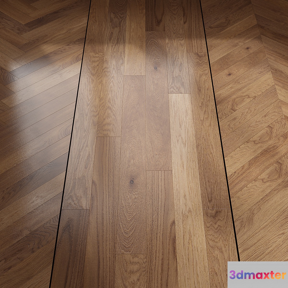Parquet ALMOND oak 3D Max