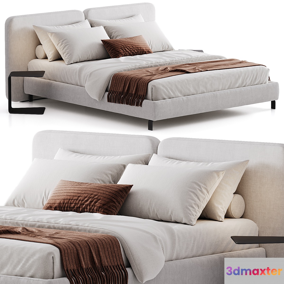 Minotti Tatlin Cover Bed 3D Max