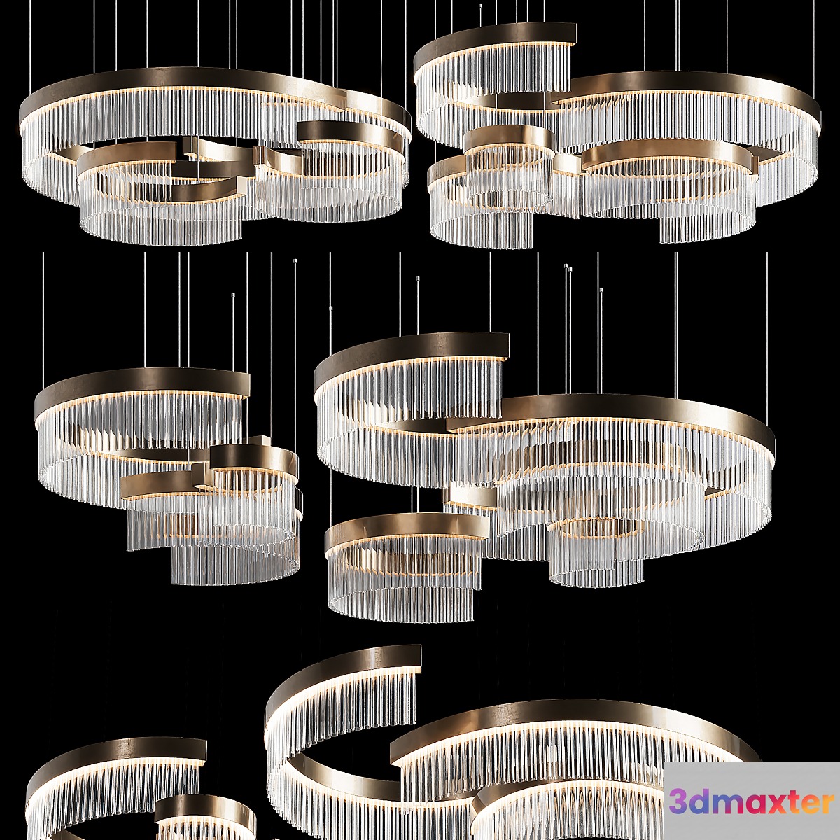 Designer pendant lamp for bedroom 202 3D Max