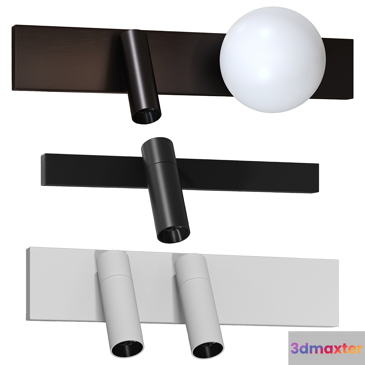 3 wall lamps Locus Night (Centersvet) 3D Max