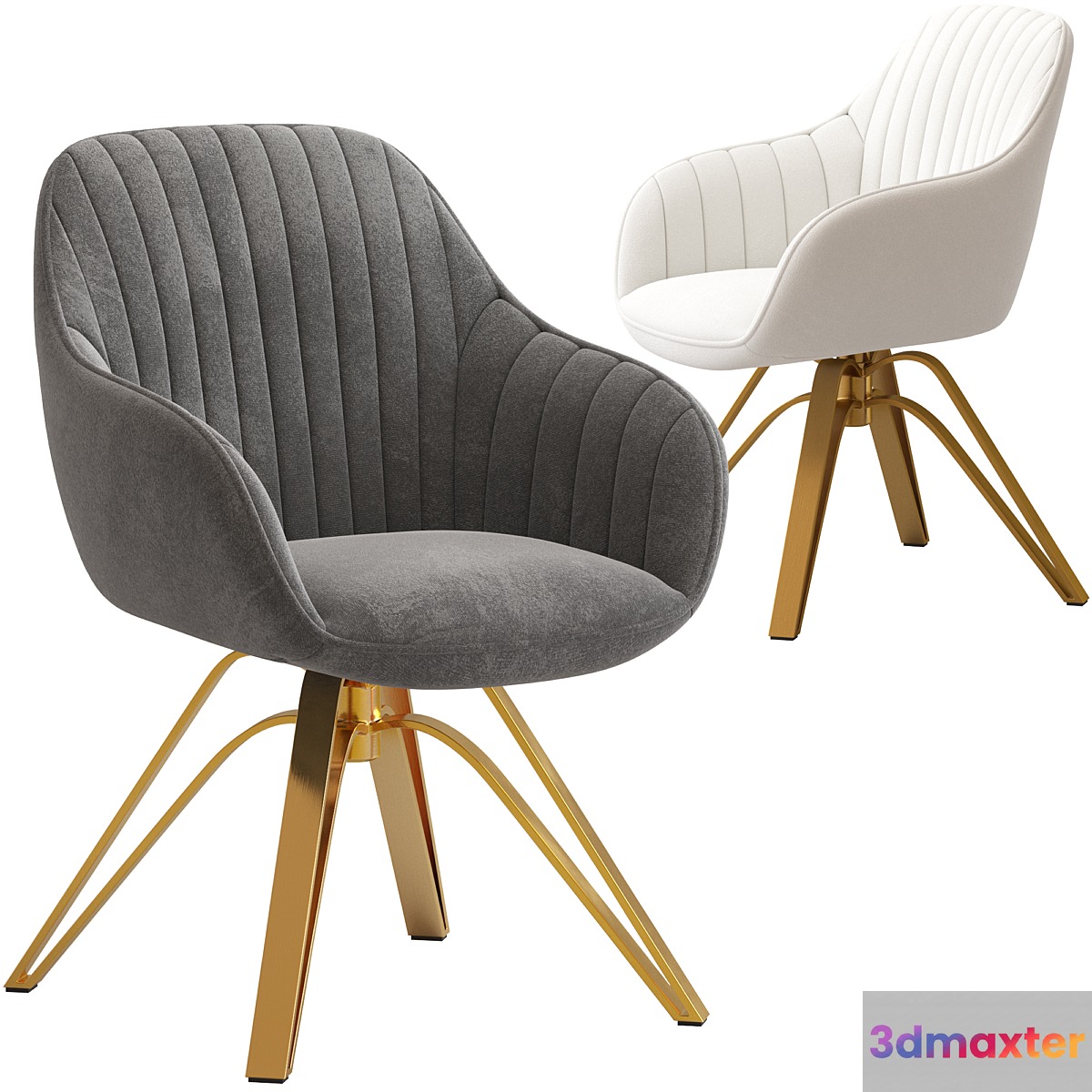 Art Leon Mid Century Modern Swivel Accent Chair 3D Max