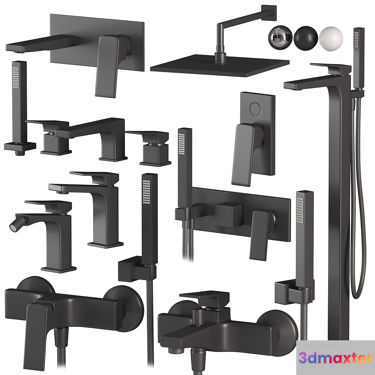 FIMA Carlo Frattini Fit set faucets and showers 3D Max