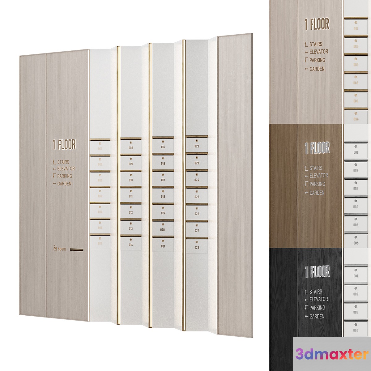 Mailboxes SET 2 3D Max