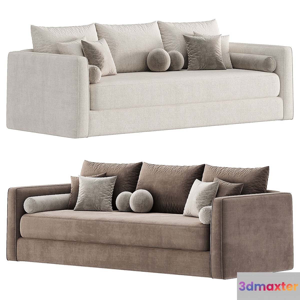 Aris Grande Deep Track Arm Sofa 3D Max