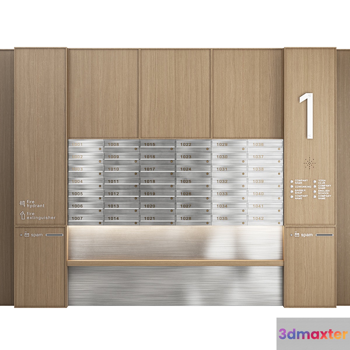 Mailboxes SET 3 3D Max