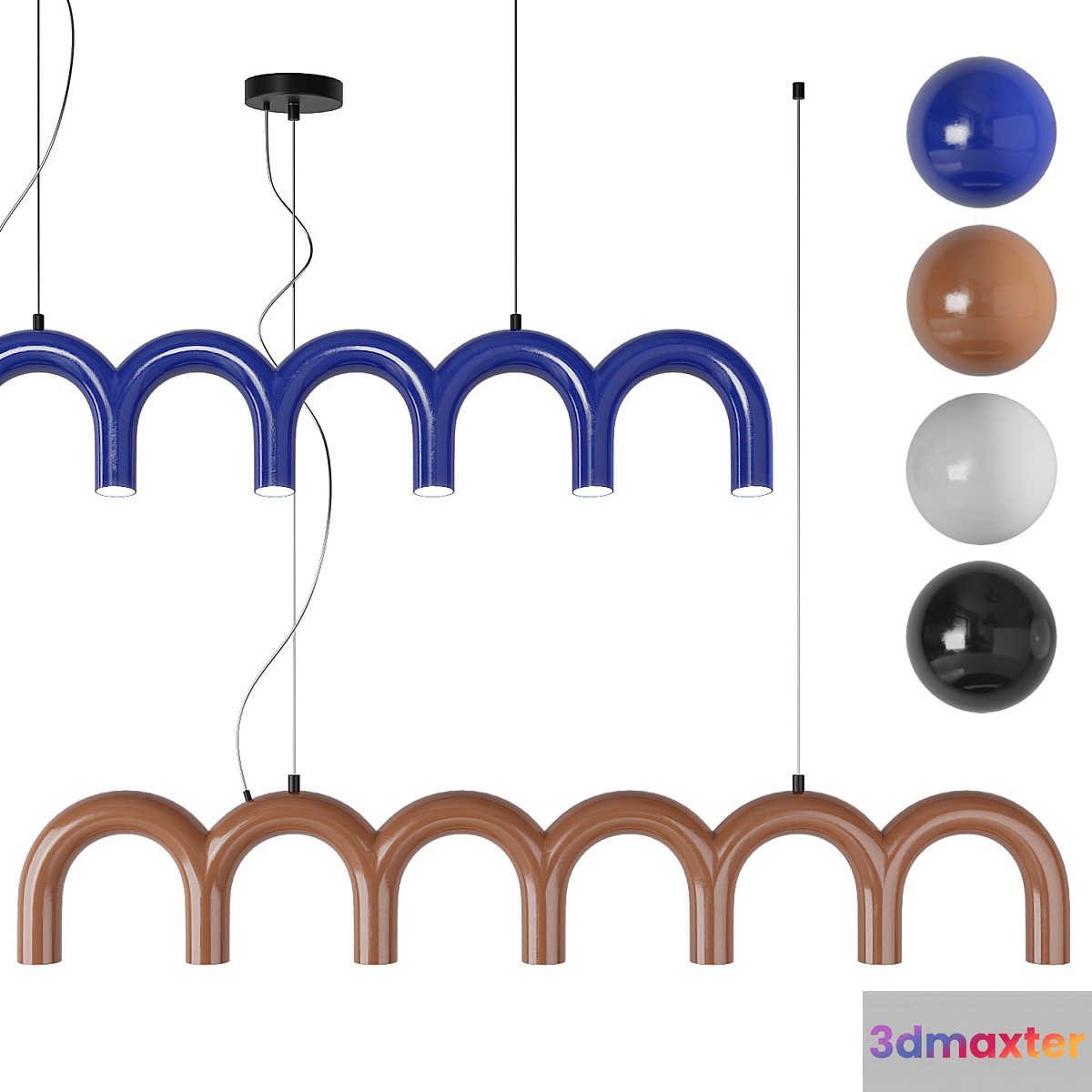 Oblure Arch LED pendant chandelier 3D Max