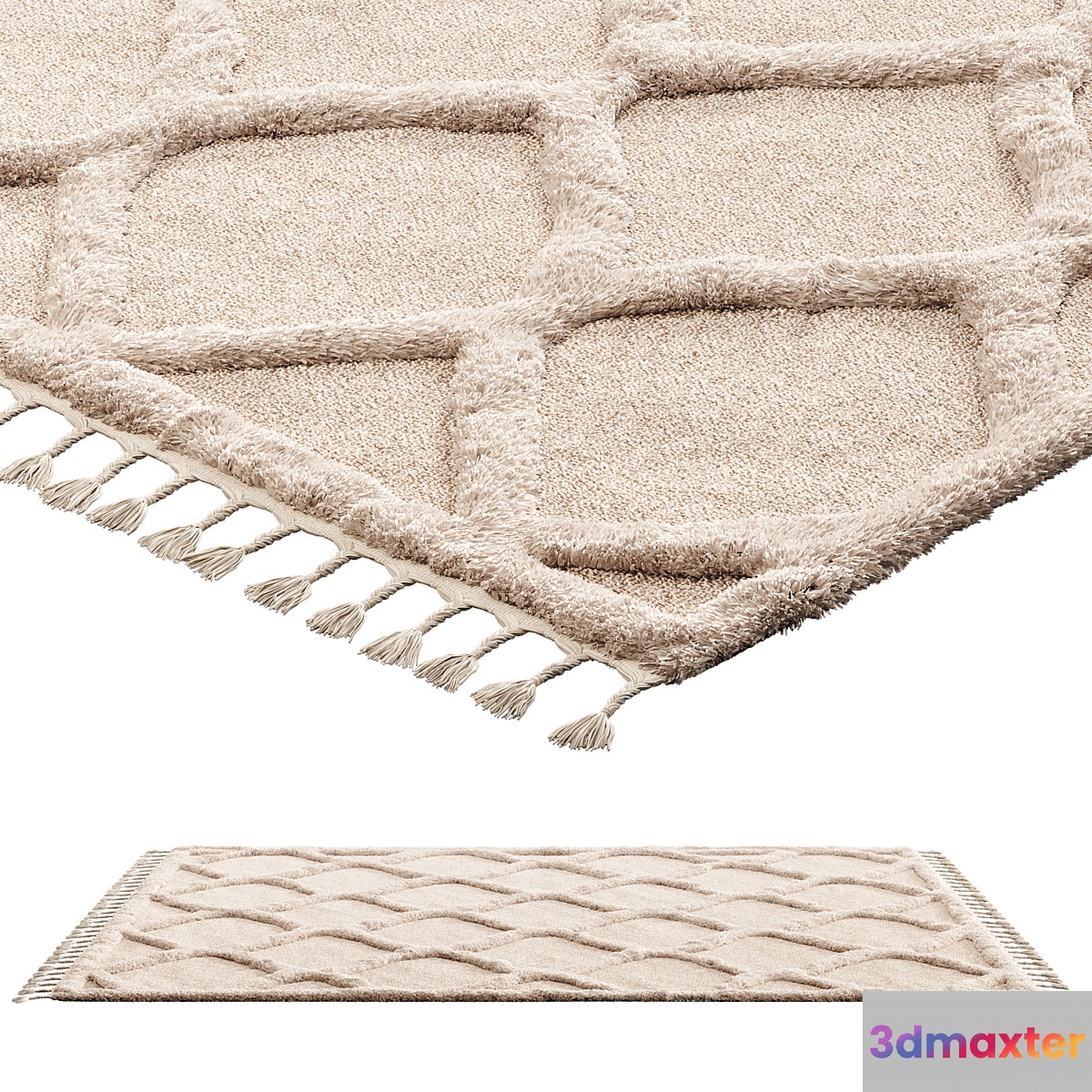 nuLOOM Raised Ogee Trellis Nursery Area Rug - No.2 3D Max