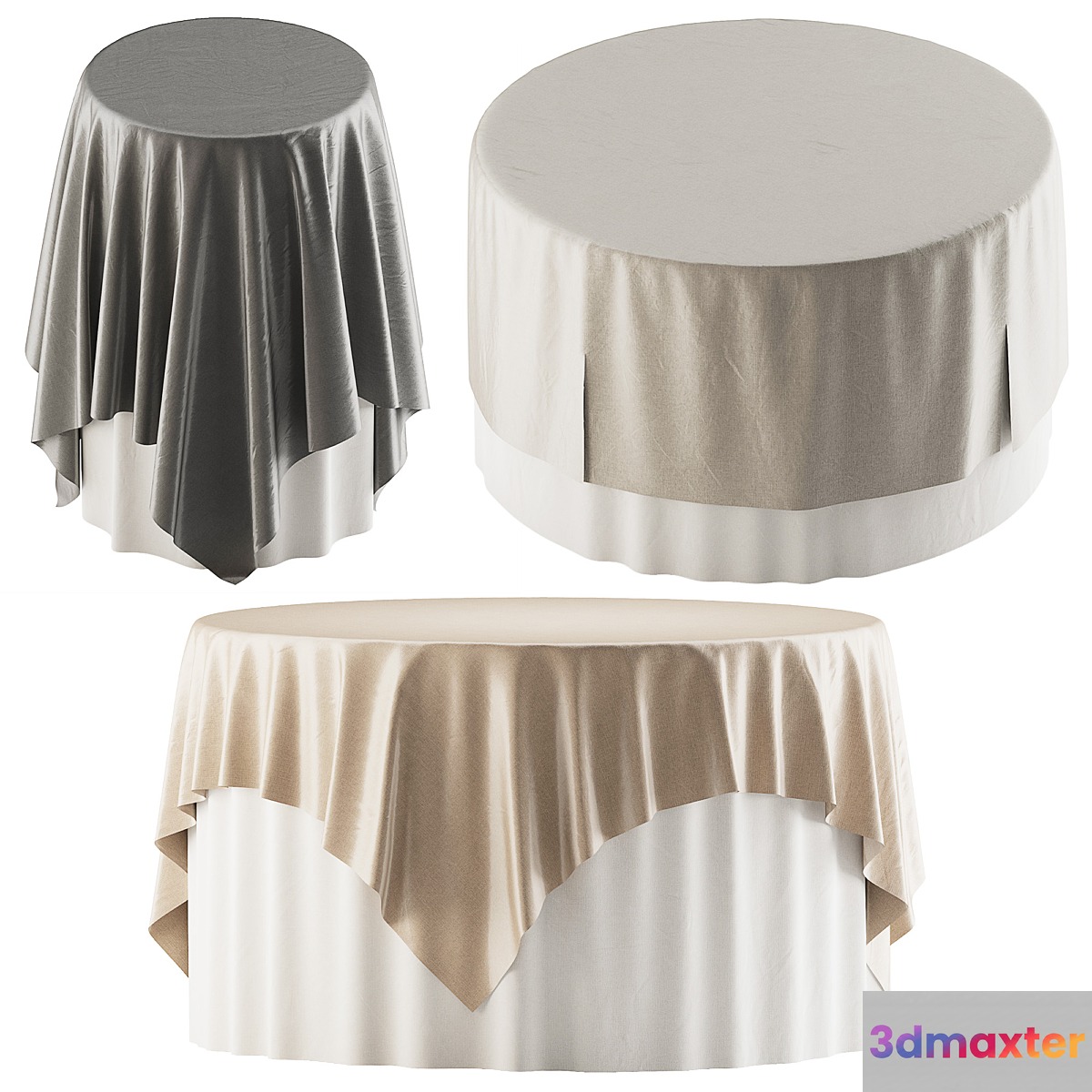 Restaurant Tablecloth - Circle 3D Max