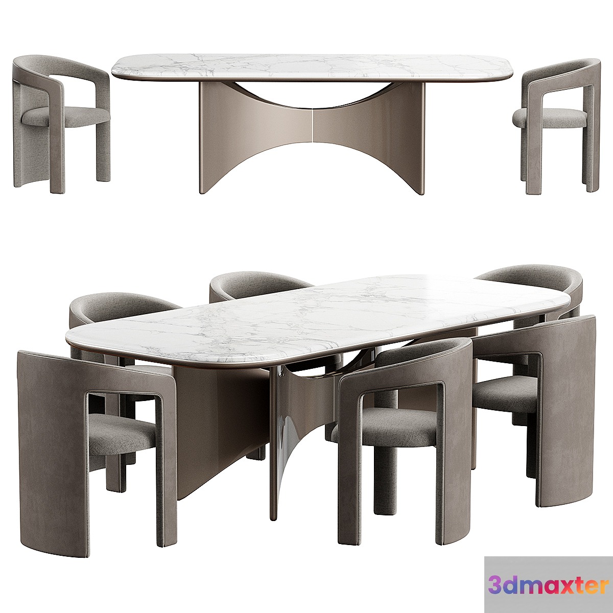 Chair Holt Konyshev Turri Blues Table 3D Max