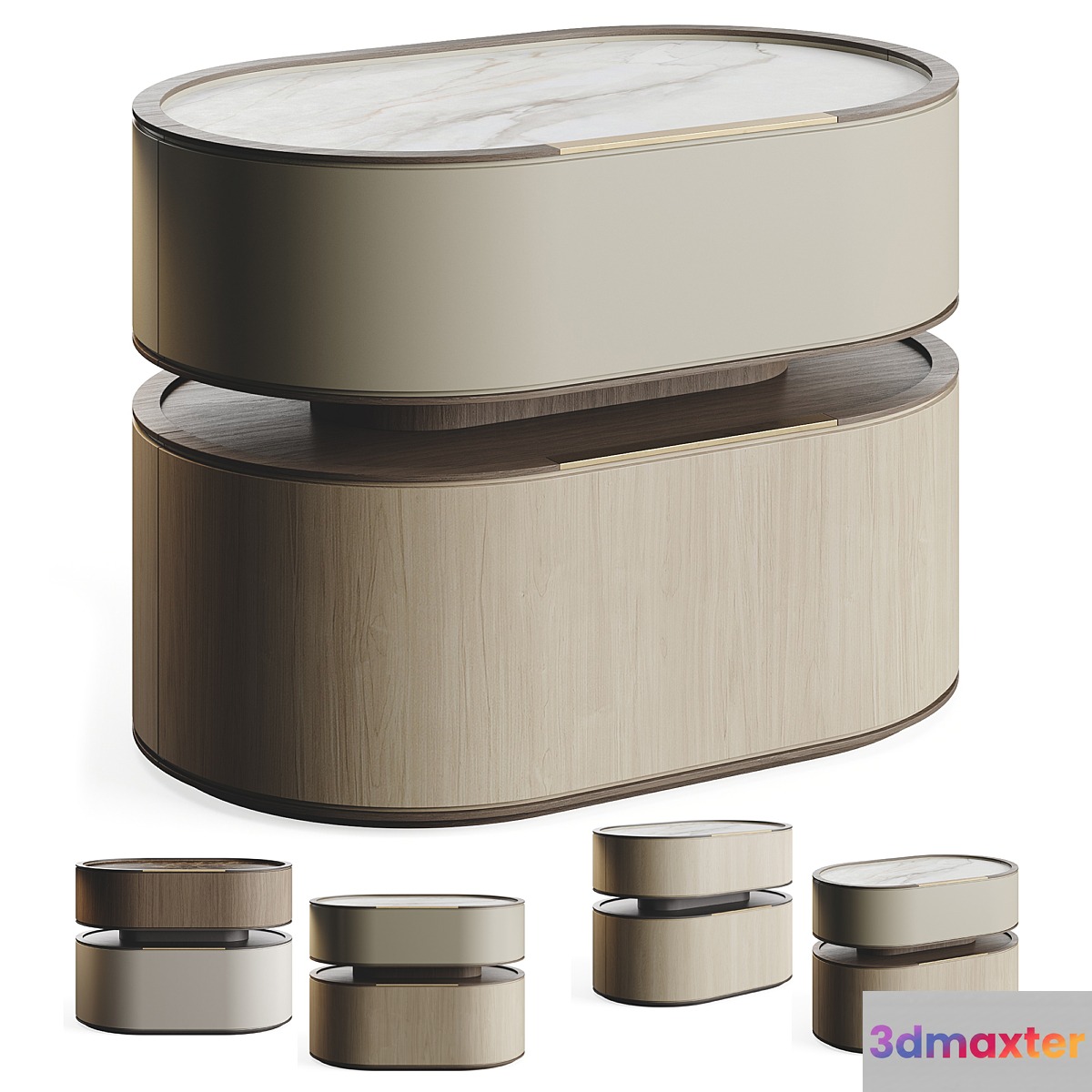 Frato Yabu Bedside Table 3D Max