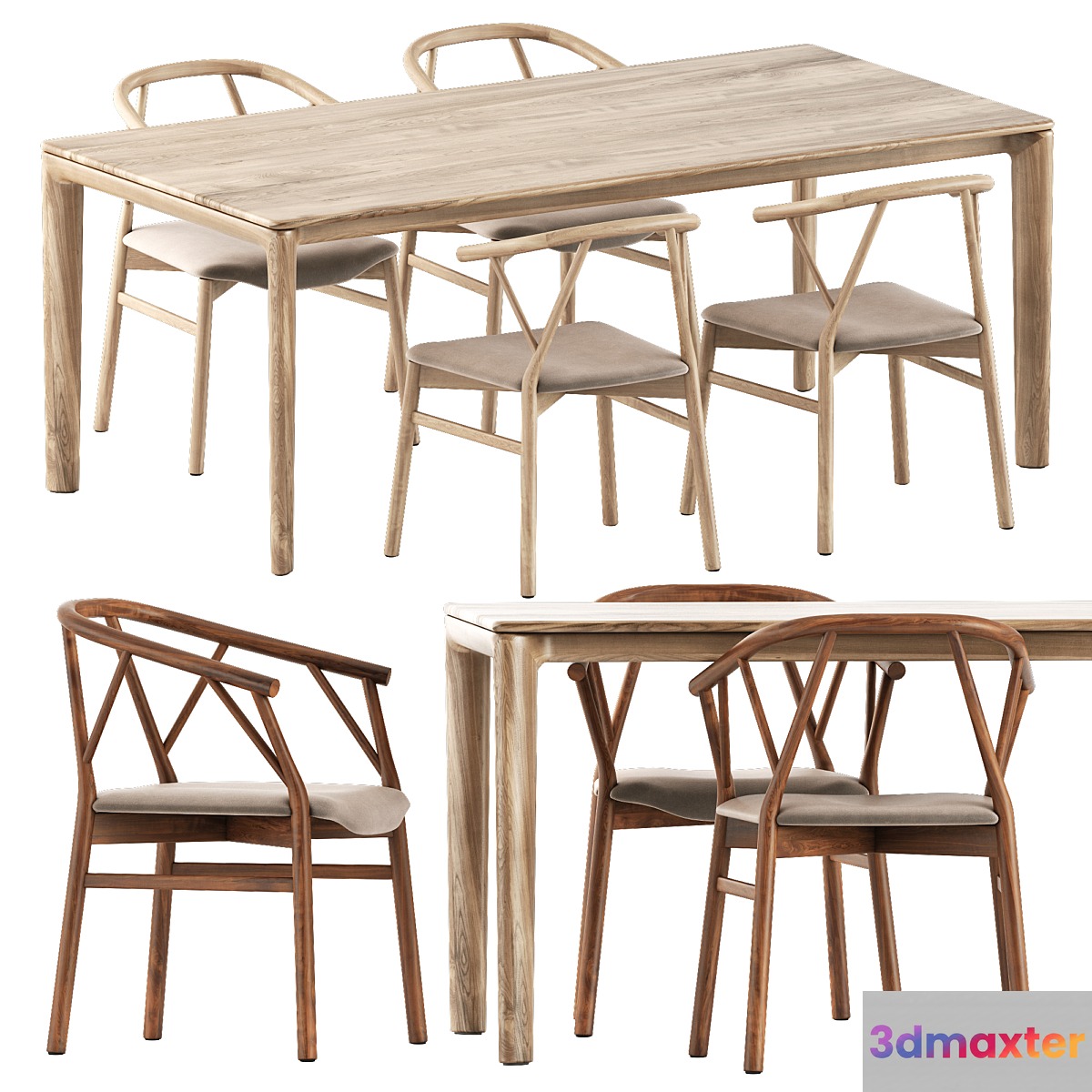 Valerie chair by Miniform and Neva table by Artisan 3D Max