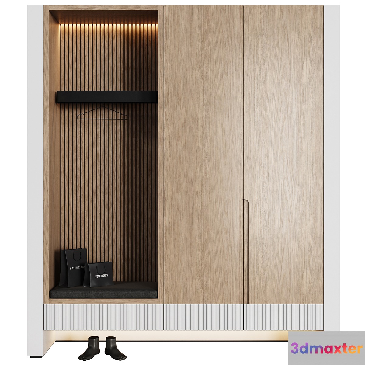 Hallway in a modern minimalist style 13 3D Max