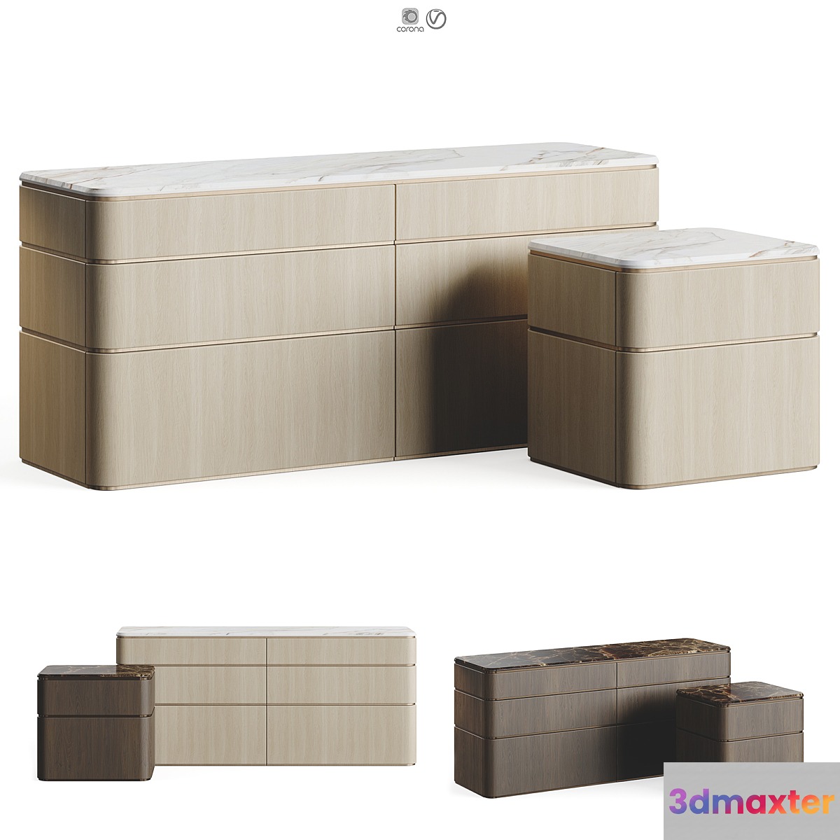 Fendi Casa LAMBERT Living Collection 3D Max