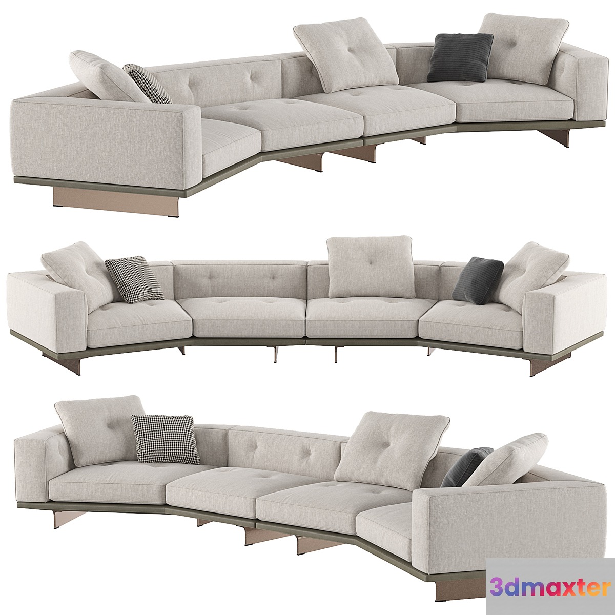 Inclined Sofa Dylan 3D Max