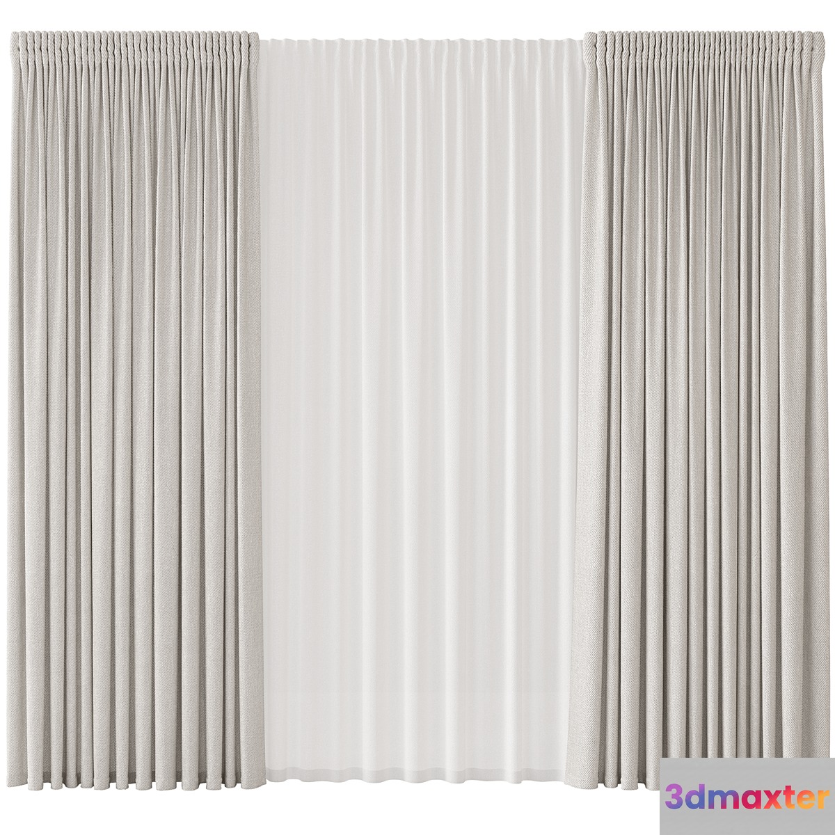 Straight light curtains 3D Max