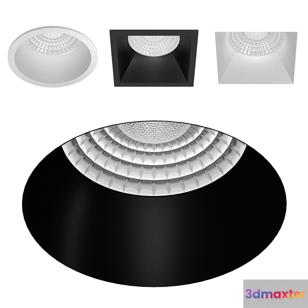 Series of integrated luminaires Foton Hide + Loft + Kub + Trim (Centersvet) 3D Max
