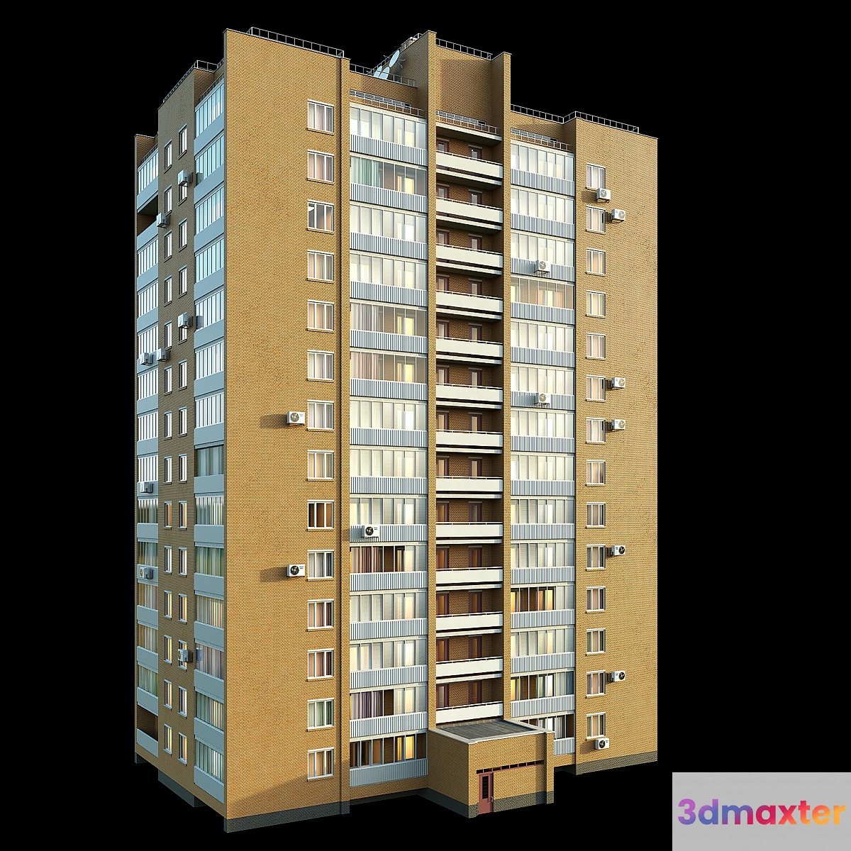 Vulykha Tower (II-67) 14 floors 3D Max