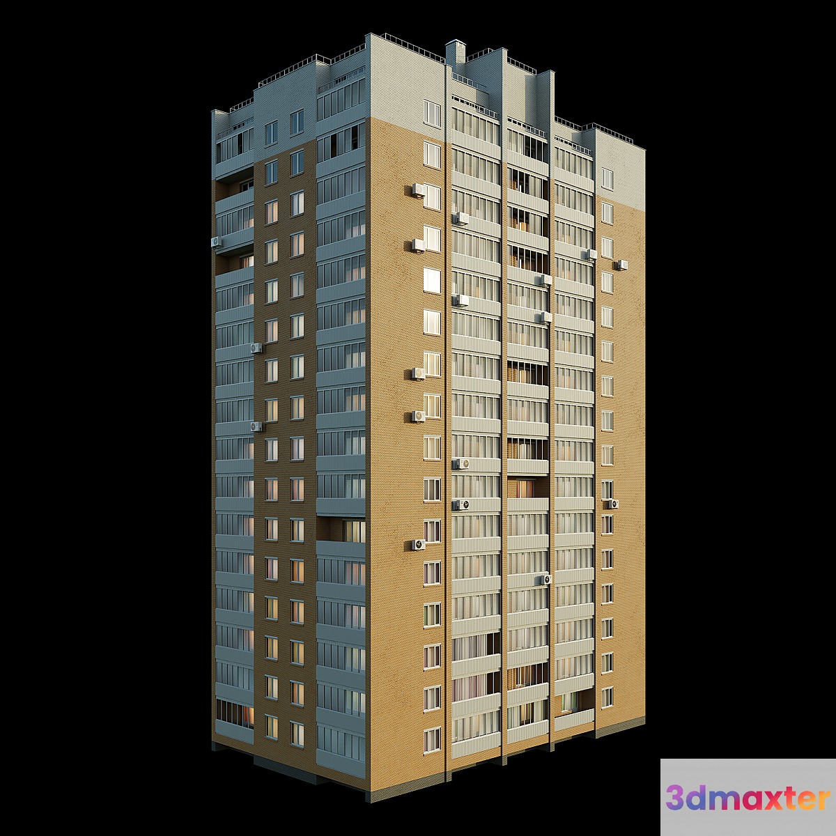 Vulykha Tower (II-67) 16 floors 3D Max