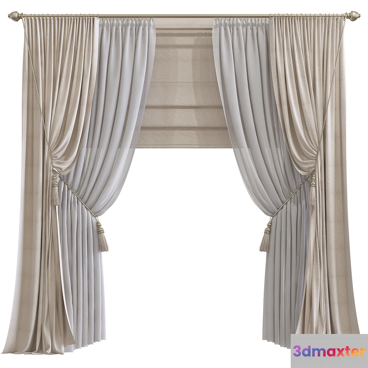 Curtain #687 - No.2 3D Max
