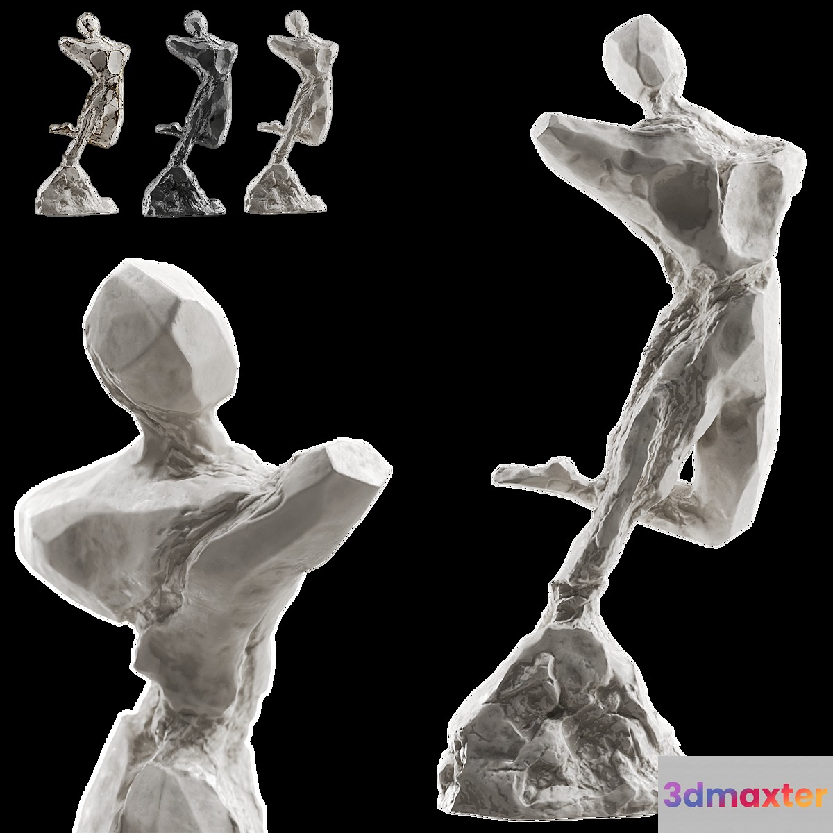 Sculpture Abstract human 01 3D Max