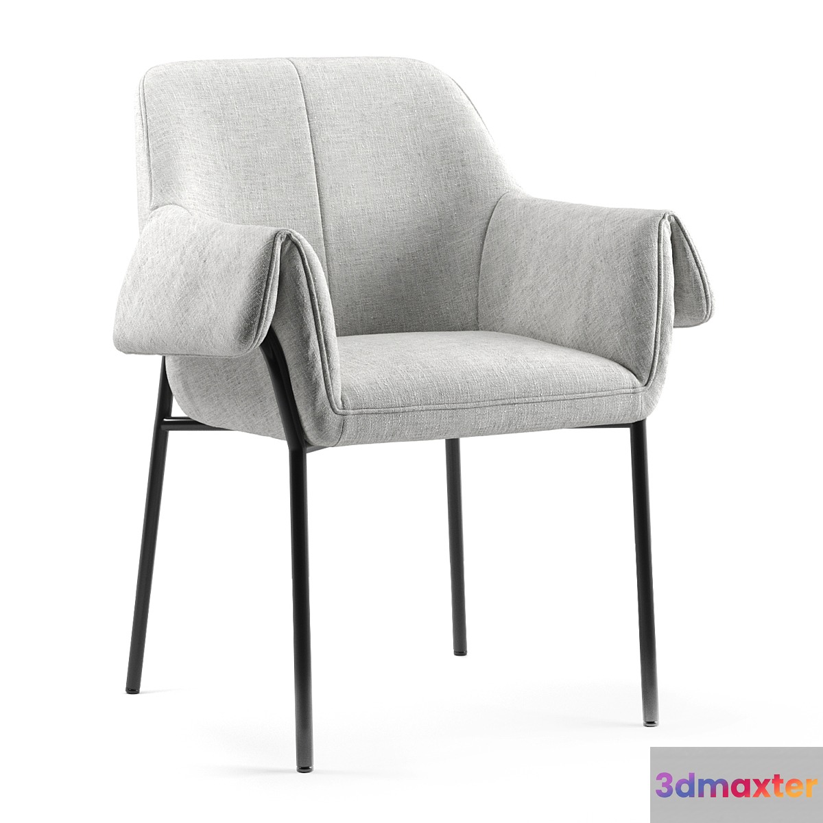 Chair Cruz Textile Light Gray 3D Max