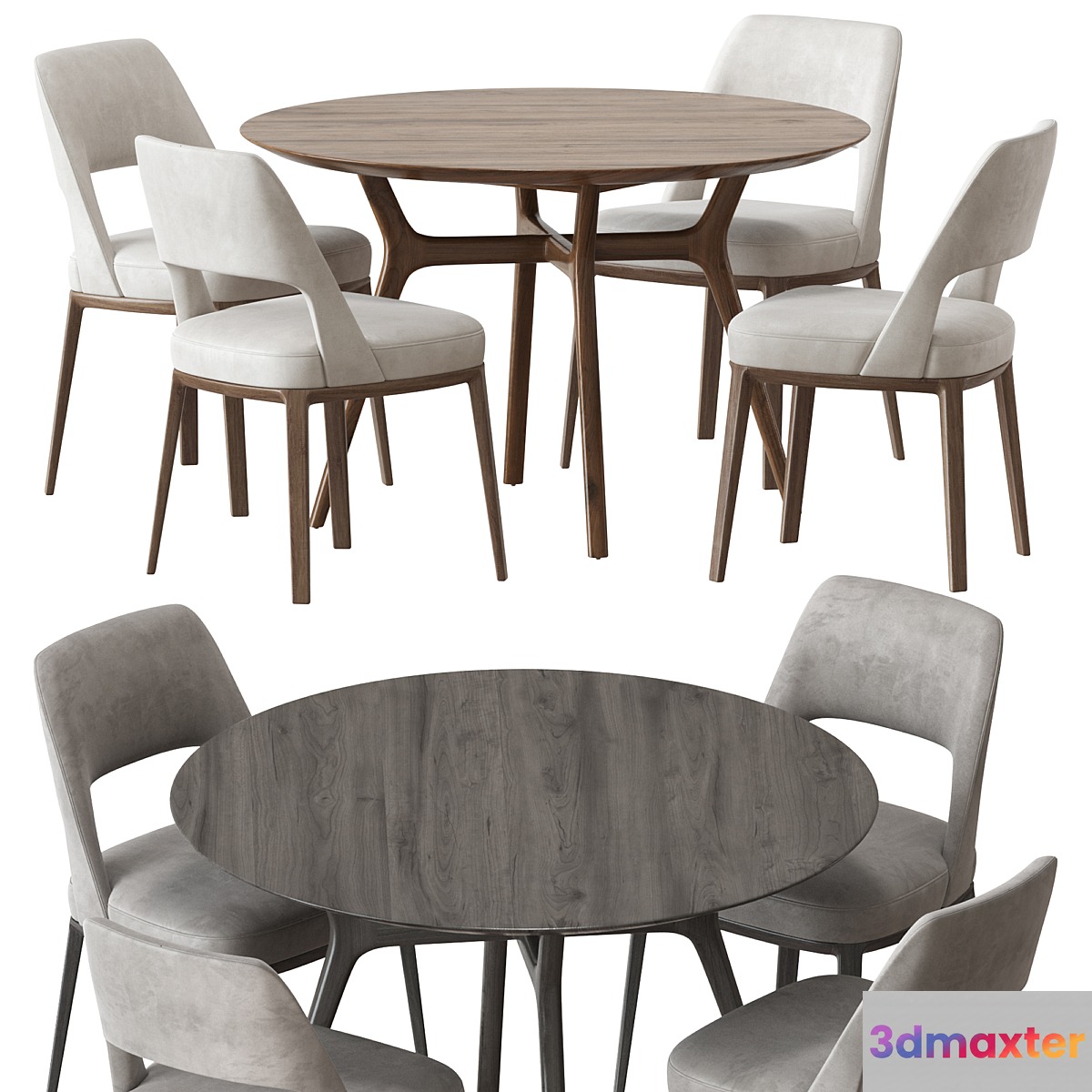 Tips table and chair Motu Artfabric 3D Max