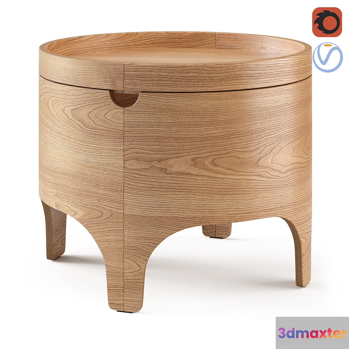 Kave Home Octavia bedside table 3D Max