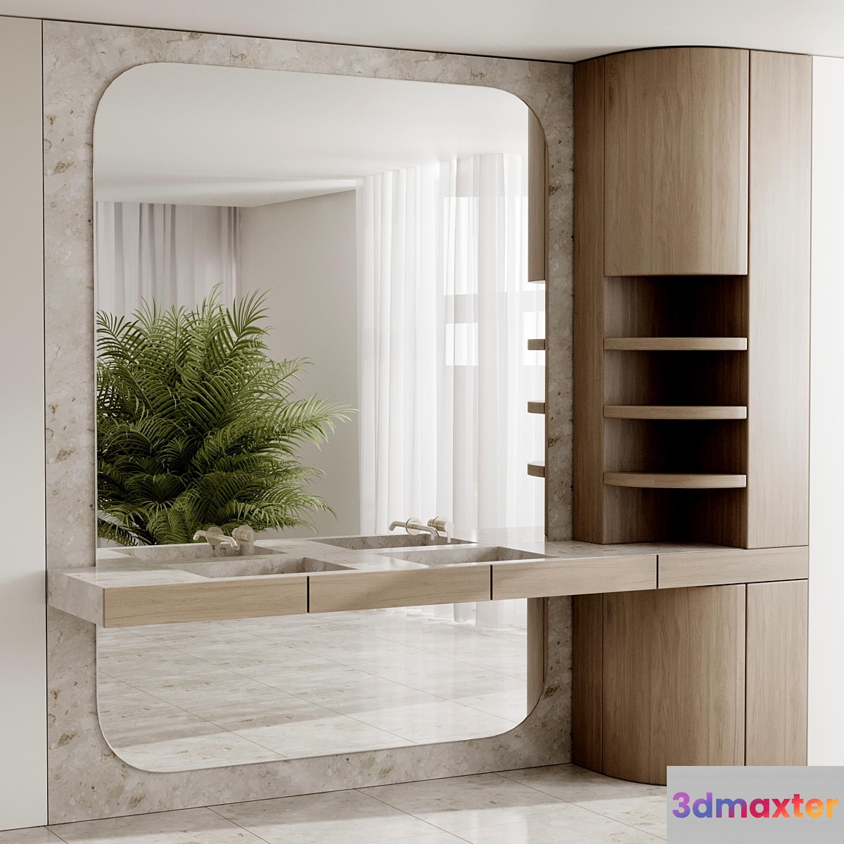Bathroom furniture by inbani faucet set 81 3D Max