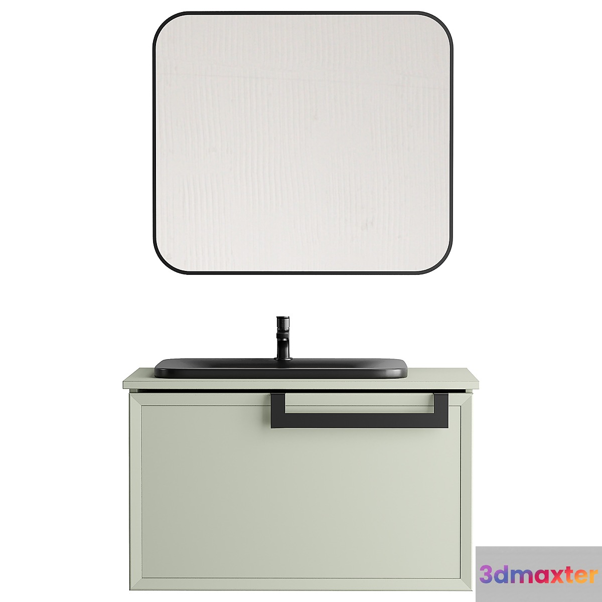 Cabinet with sink Belinza Enrika 85 green 3D Max