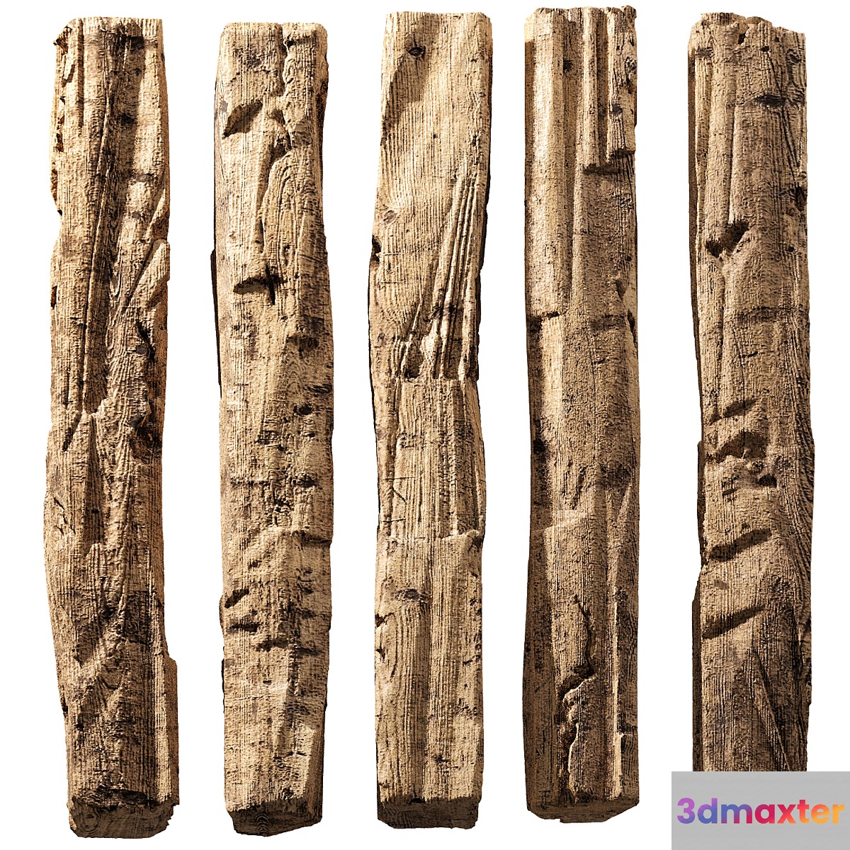 set old logs 14 3D Max