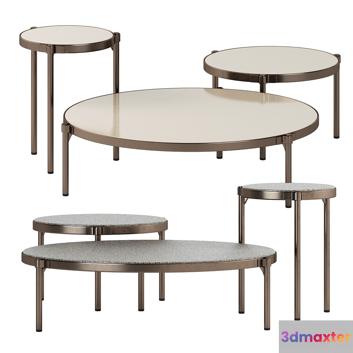 Tape Outdoor small tables by Minotti 3D Max
