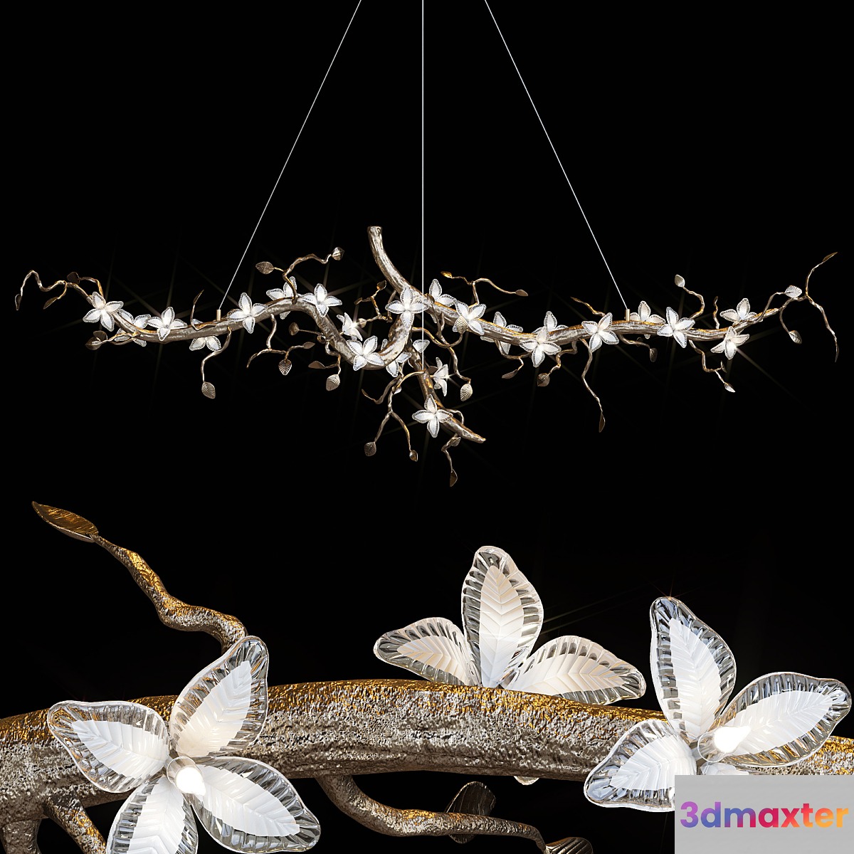 Hanging chandelier BLBZ20 Copper 3D Max