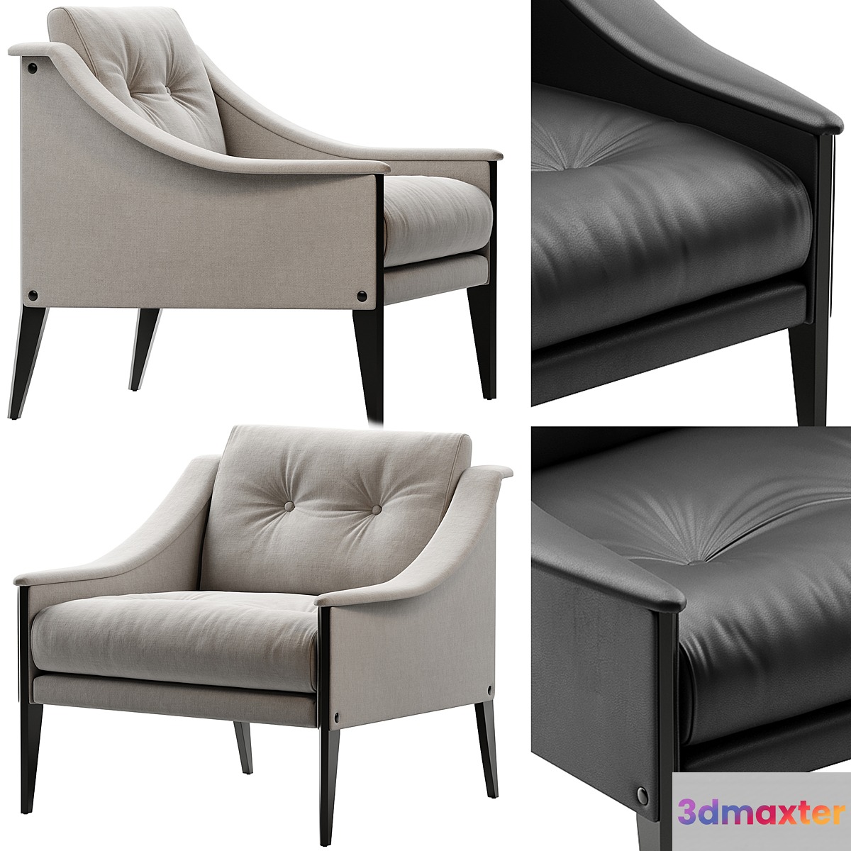 Dezza armchair Poltrona Frau 3D Max