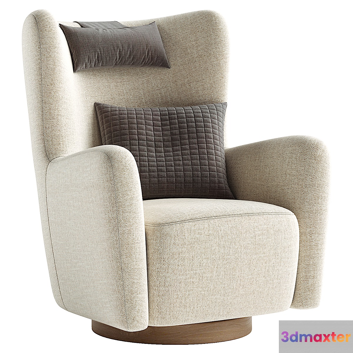 Colette Swivel Armchair 3D Max